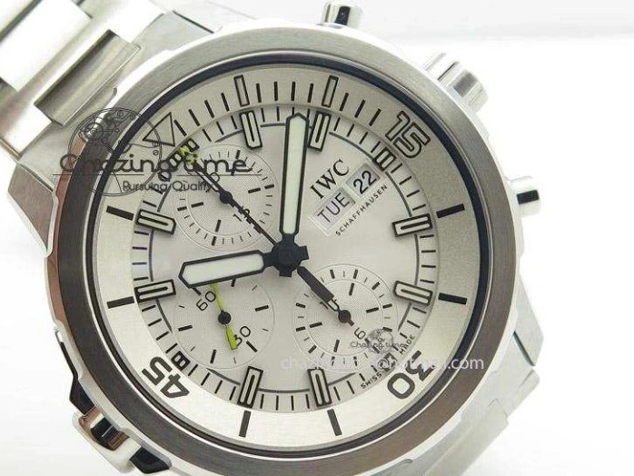 MIROTIME 0404 Versatile Aquatimer Chrono IW376803 V6F 1:1 Best Edition White Dial On SS Bracelet A 7359